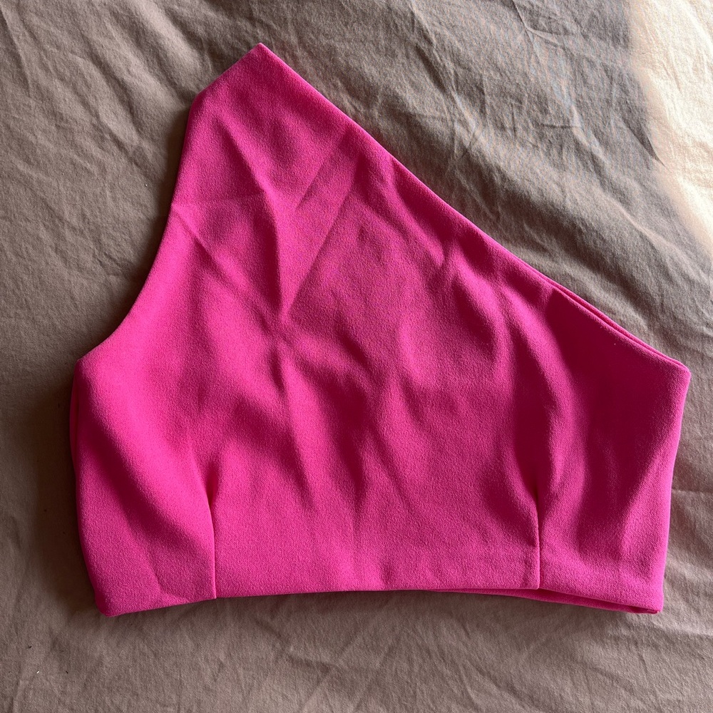 Vibrant Pink One-Shoulder Top